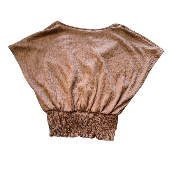 Zara Vneck Stetch Brown Crop Top - Picture 5 of 5